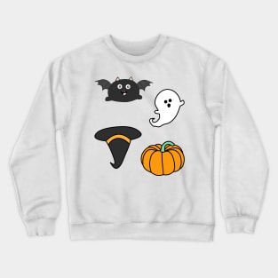 Bat, Witch, Ghost, Pumkin - Halloween Lover Sticker pack Crewneck Sweatshirt